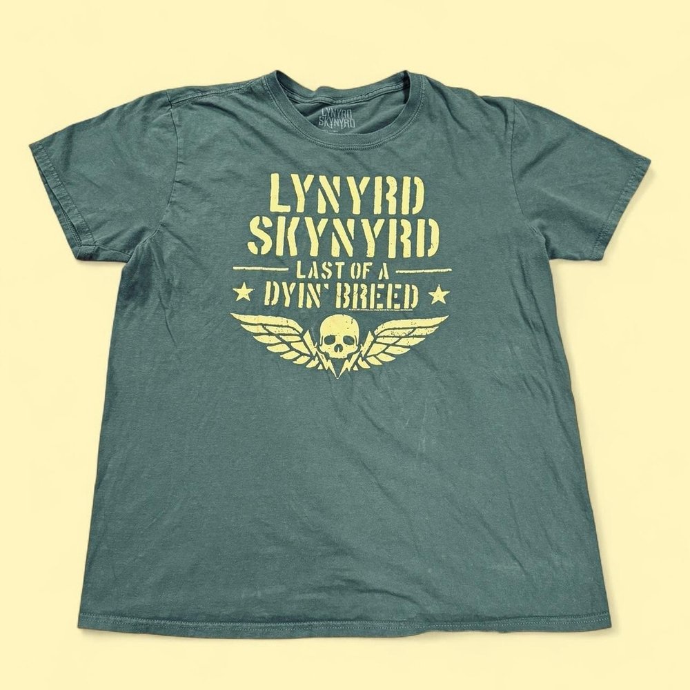 Lynyrd Skynyrd Last of a Dyin’ Breed T-Shirt Men’s Large Green Band Tee Rock